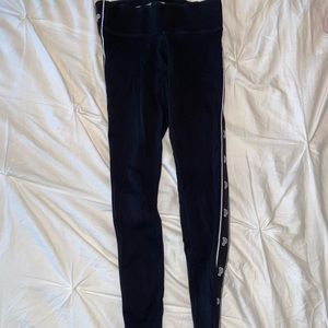 women’s victorious secret pink black leggings